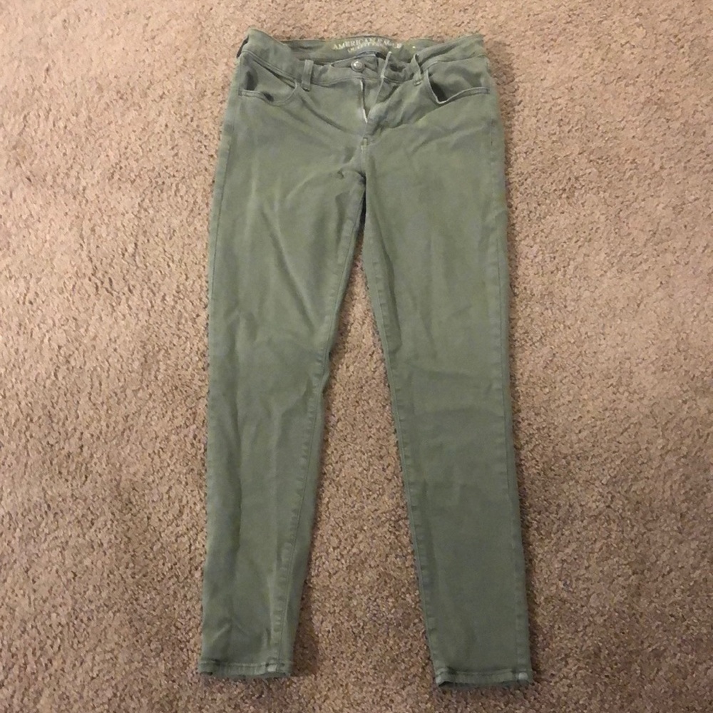 Olive Green American Eagle Jeggings